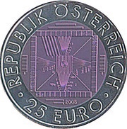 25 Euros Television obverse image