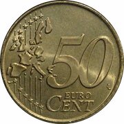 50 Euro Cents 1st map reverse image