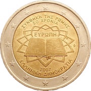 2 Euros Treaty of Rome obverse image
