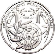 10 Euros Special Olympic Games - Panathenaiko Kallimarmaro Stadium, Greece, 2011 reverse image