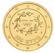 100 Euros Olympics - Torch obverse image