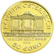 50 Euros Vienna Philharmonic obverse image