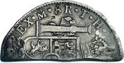 6 Bits / 4 Shillings 6 Pence Countermark reverse image