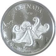 2 Dollars - Elizabeth II Caribbean Reef Octopus, Grenada, 2020 reverse image