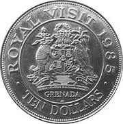 10 Dollars - Elizabeth II Royal Visit obverse image