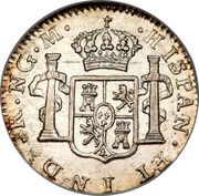 ½ Real - Fernando VII, Guatemala, 1808-1810 reverse image
