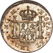 ½ Real - Fernando VII, Guatemala, 1808-1821 reverse image