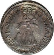 1 Real - Carlos III Proclamation, Guatemala, 1760 reverse image