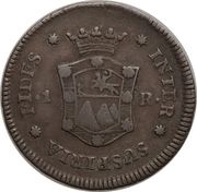 1 Real - Fernando VII Proclamation coinage, Guatemala, 1808 reverse image