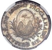 1 Real - Agustín de Iturbide Proclamation Coinage, Guatemala, 1822 reverse image