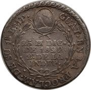 1 Real - Agustín de Iturbide Proclamation Coinage, Guatemala, 1822 reverse image