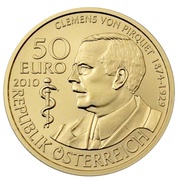 50 Euro Baron Clemens von Pirquet obverse image