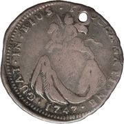 2 Reales - Fernando VI Proclamation, Guatemala, 1747 reverse image
