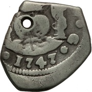 2 Reales - Fernando VI, Guatemala, 1747-1753 reverse image