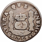 2 Reales - Fernando VI, Guatemala, 1754-1760 reverse image