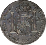 2 Reales - Carlos IV, Guatemala, 1789-1790 reverse image