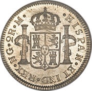 2 Reales - Fernando VII, Guatemala, 1808-1821 reverse image