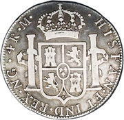 4 Reales - Carlos III, Guatemala, 1786-1787 reverse image
