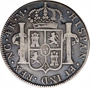 4 Reales - Carlos IV, Guatemala, 1789-1790 reverse image