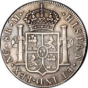 8 Reales - Carlos IV, Guatemala, 1789-1790 reverse image