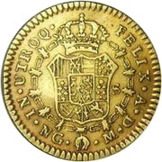 1 Escudo - Fernando VII reverse image