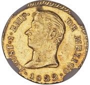 1 Escudo - Agustín de Iturbide Proclamation obverse image