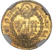 1 Escudo - Agustín de Iturbide Proclamation reverse image