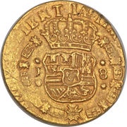8 Escudos - Felipe V, Guatemala, 1733-1745 reverse image
