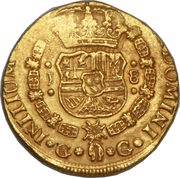8 Escudos - Fernando VI, Guatemala, 1747-1752 reverse image