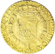 8 Escudos - Carlos III, Guatemala, 1765-1770 reverse image