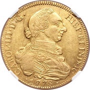 8 Escudos - Carlos III obverse image