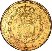 8 Escudos - Carlos IV, Guatemala, 1794-1801 reverse image