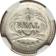 ¼ Real, Guatemala, 1889-1891 reverse image