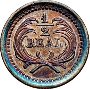 ½ Real, Guatemala, 1872-1873 reverse image