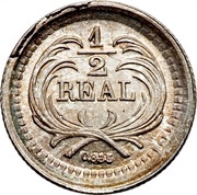 ½ Real, Guatemala, 1878-1893 reverse image