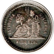 ½ Real, Guatemala, 1893 reverse image