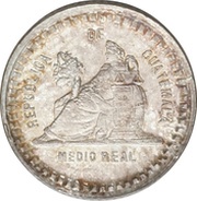 ½ Real, Guatemala, 1893 reverse image