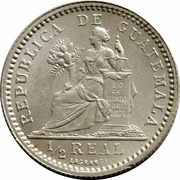 ½ Real, Guatemala, 1894-1897 reverse image