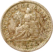 ½ Real, Guatemala, 1899 reverse image