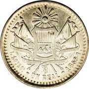 1 Real Rafael Carrera, Guatemala, 1859-1860 reverse image