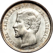 1 Real Rafael Carrera obverse image