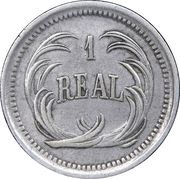 1 Real, Guatemala, 1878 reverse image