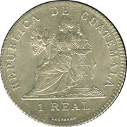 1 Real, Guatemala, 1899 reverse image
