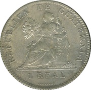 1 Real, Guatemala, 1899 reverse image