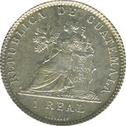 1 Real, Guatemala, 1899 reverse image
