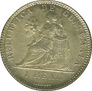 1 Real, Guatemala, 1899-1900 reverse image
