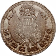 2 Reales Rafael Carrera reverse image