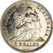 2 Reales, Guatemala, 1894-1899 reverse image