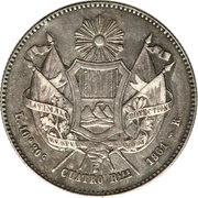 4 Reales Rafael Carrera reverse image