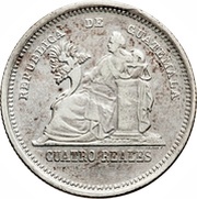 4 Reales, Guatemala, 1873-1893 reverse image